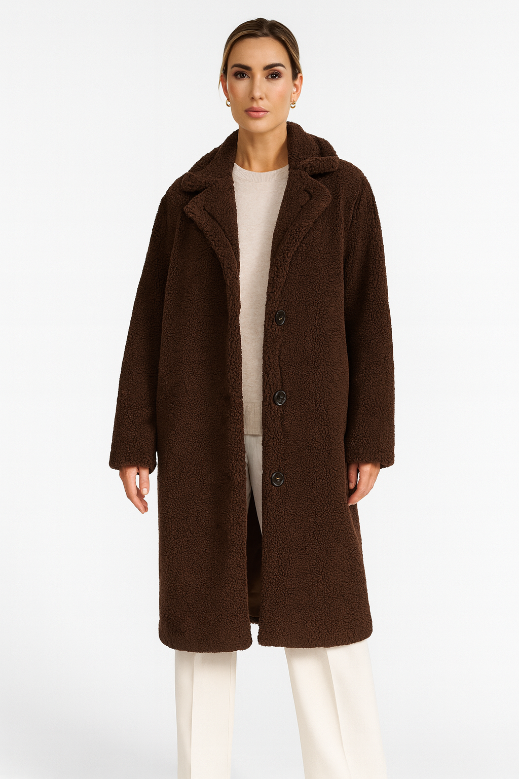 Serena Long Teddy Coat – Ultieme Warmte & Tijdloze Luxe