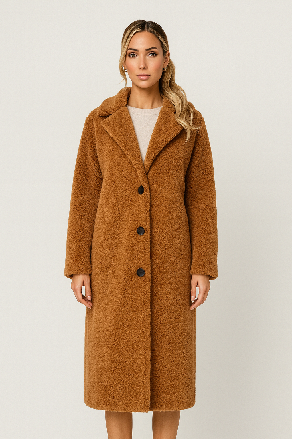 Serena Long Teddy Coat – Ultieme Warmte & Tijdloze Luxe