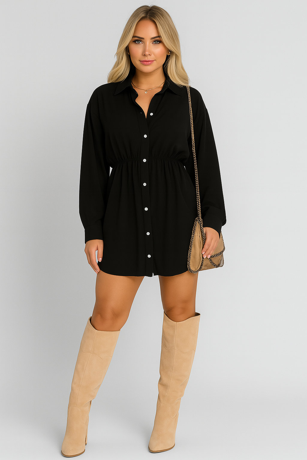 Aurea Mini Jurk – Tijdloze Charme in Zomerse Stijl